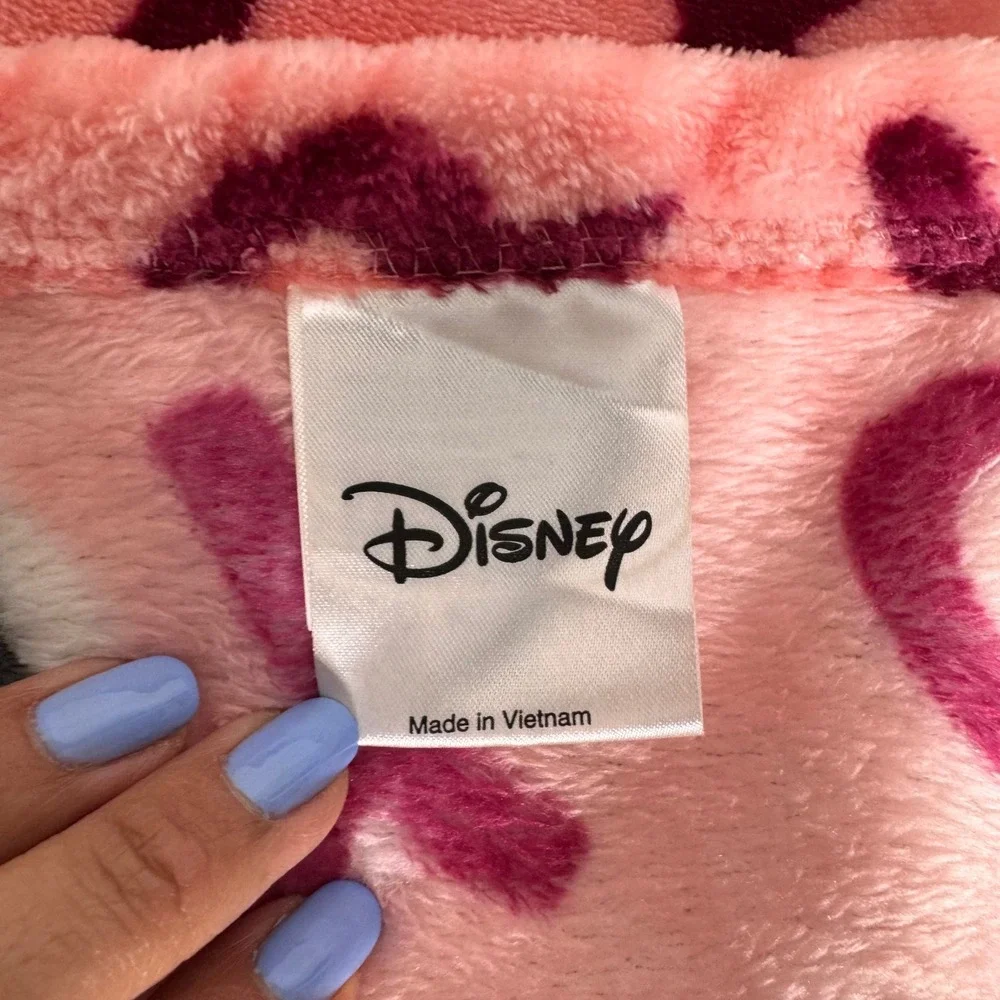 Disney Mickey Minnie Mouse XOXO Pink Plush Throw Blanket The Big One 60x68